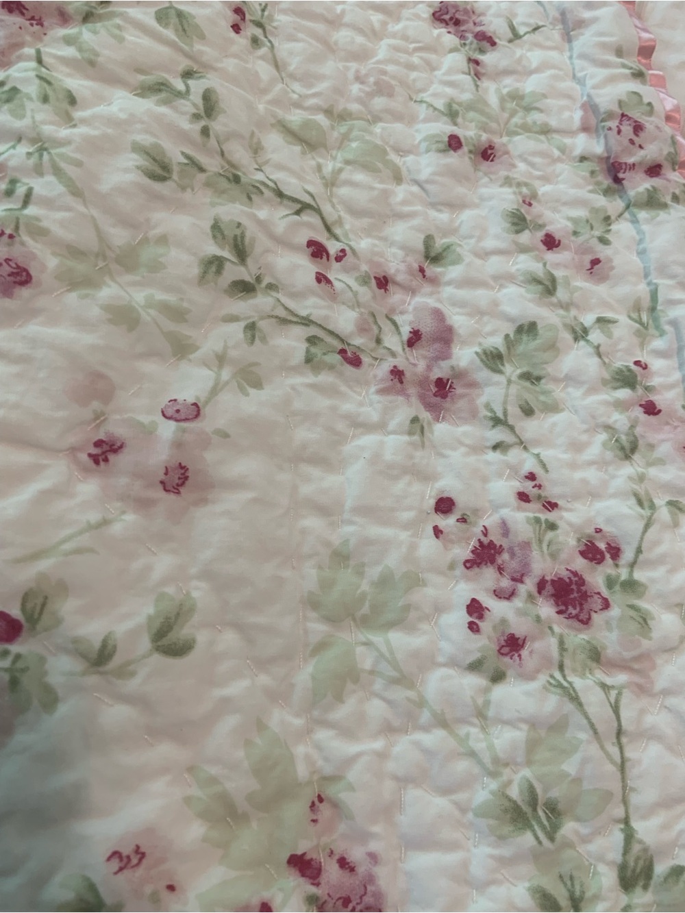 Shabby Chic floral twin blanket